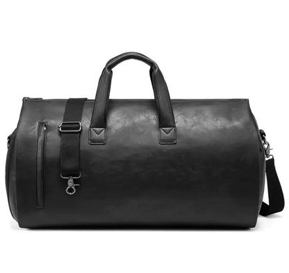 Weatherproof Leather Duffle with Flexible Strap